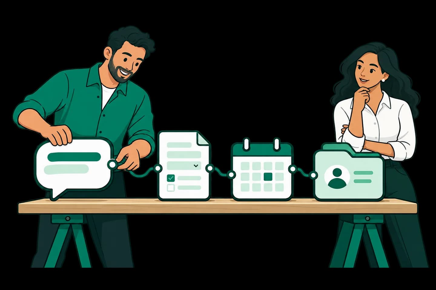 Product specialists connecting conversations, forms, campaigns and customer records